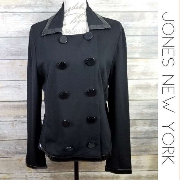 Jones New York Jackets & Blazers - JONES NEW YORK Signature Shiny Trim Jacket Large